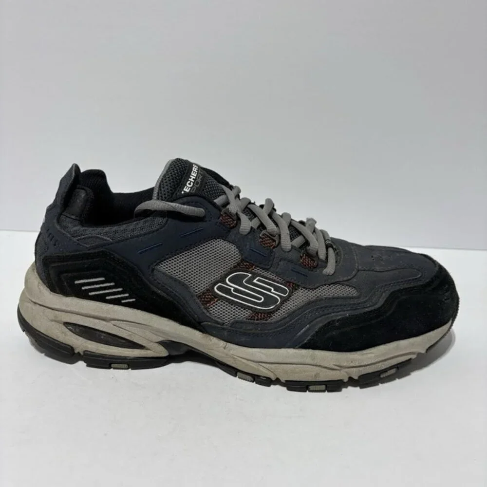 Skechers Men’s Vigor 2.0 - Trait Navy/Gray Lace-Up Sneakers, Size 11.5 Wide